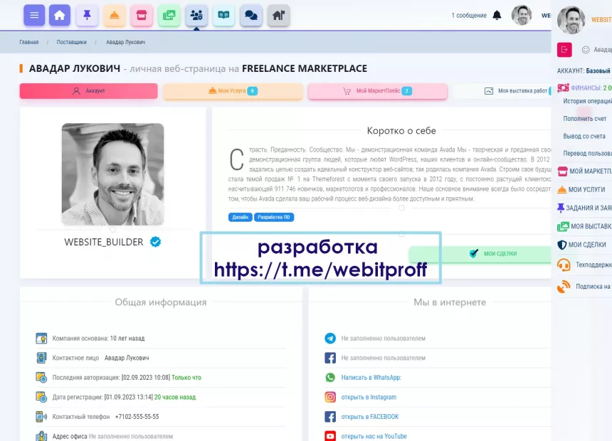 страница исполнителя и продавца - freelance_marketplace_script_0001.webp